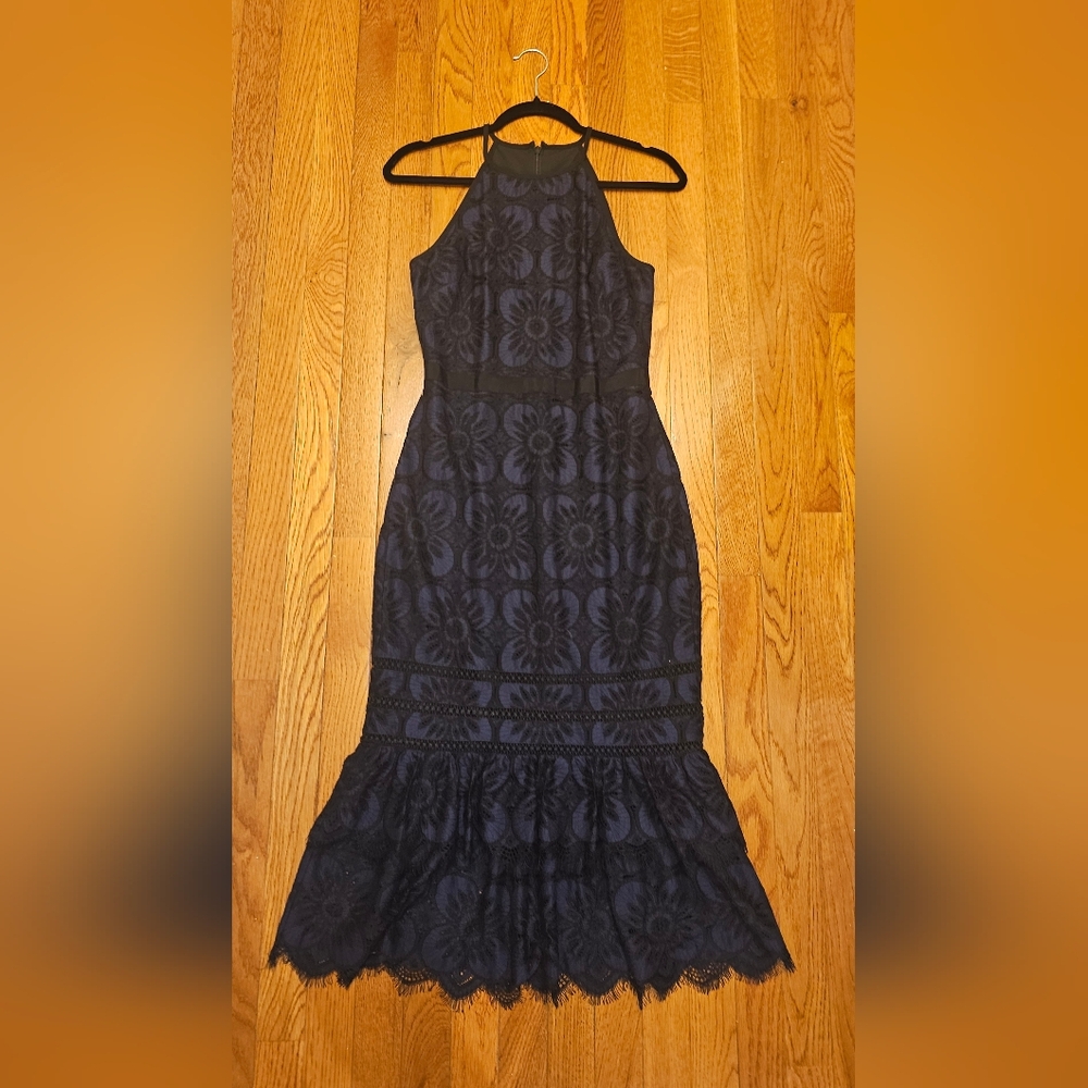 Elegant Black Floral Dress